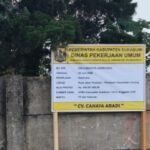 Papan Proyek Rehabilitasi Ruas Jalan Terpasang, Dinas PU Kabupaten Sukabumi Alokasikan Anggaran Rp459 Juta