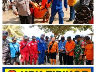 Polresta Banyuwangi Bersama Tim Gabungan Evakuasi Korban Terseret Ombak di Perairan Pulau Merah*