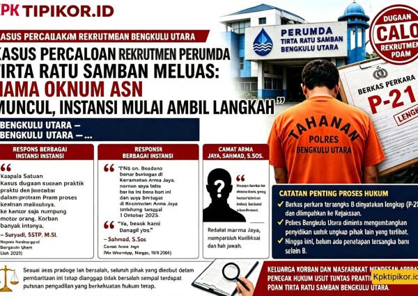 Kasus Percaloan Rekrutmen Perumda Tirta Ratu Samban Meluas, Nama Oknum ASN Muncul, Instansi Mulai Ambil Langkah