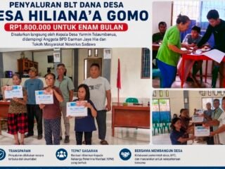 BLT Dana Desa Tahap Enam Bulan Resmi Disalurkan di Hiliana'a Gomo, Setiap KPM Terima Rp1,8 Juta