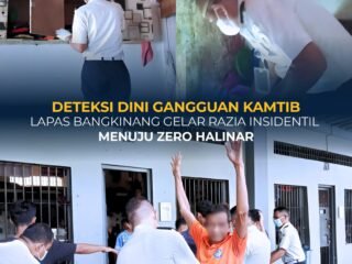 Deteksi Dini Gangguan Kamtib, Lapas Bangkinang Gelar Razia Insidentil Menuju Zero Halinar