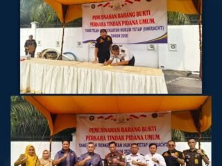 Lapas Kelas IIB Teluk Kuantan Bersama Kejari Teluk Kuantan Gelar Pemusnahan Barang Bukti Yang Sudah Berkekuatan Hukum Tetap