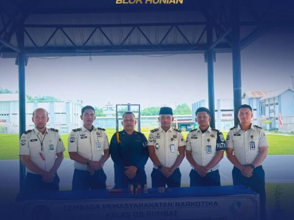 Lapas Narkotika Kelas IIB Rumbai Gelar Razia Blok Hunian, Deteksi Gangguan Keamanan Dan Ketertiban