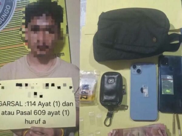 Tim Opsnal Satresnarkoba Polres Bungo Berhasil Menangkap Seorang Pelaku Penyalahgunaan Narkoba Di SPBU Cadika