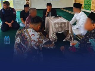 Wujud Pemenuhan Hak WBP, Lapas Narkotika Rumbai Fasilitasi Prosesi Akad Nikah Di Masjid At-Taubah