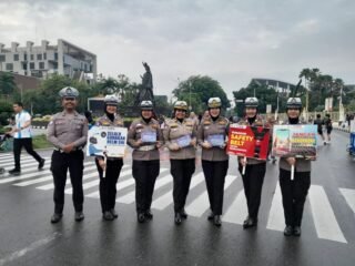 Polantas Karib Hadir, Edukasi Keselamatan Berlalu Lintas Warnai Car Free Day Pekanbaru