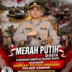 Semarakkan HUT Kemerdekaan Ke-81, Polres Kampar Gelar Ekspedisi Merah Putih Presisi Di Tanjung Belit Selatan
