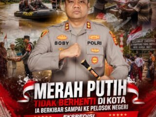 Semarakkan HUT Kemerdekaan Ke-81, Polres Kampar Gelar Ekspedisi Merah Putih Presisi Di Tanjung Belit Selatan