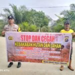 Cegah Karhutla, Polsek Cerenti Dan Pangean Gencarkan Imbauan Kepada Masyarakat