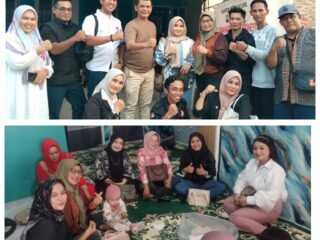 Keakraban Terlihat Di Kediaman Daeng Johan Dan Desi Novita Saat Puluhan Awak Media Hadir Dalam Rangka Acara Rutin Grup Info Lalu Lintas Sekaligus Doa Syukuran Menempati Rumah Baru