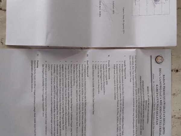 BPD dan Warga Ganowo Saua Pertanyakan Dana Ketahanan Pangan 2025, Minta Pemerintah Desa dan BUMDes Berikan Klarifikasi