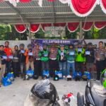 Semarak HUT RI Ke-81, Ditlantas Polda Riau Bagikan Sembako, Helm SNI Dan Konvoi Bersama Ojol