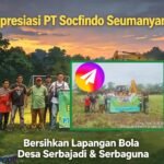 Pj. Kepala Desa dan Kepala Desa Apresiasi PT Socfindo Seumanyam atas Dukungan Bersihkan Lapangan Bola"}