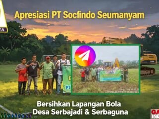 Pj. Kepala Desa dan Kepala Desa Apresiasi PT Socfindo Seumanyam atas Dukungan Bersihkan Lapangan Bola"}