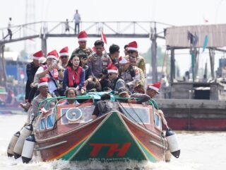Ekspedisi Merah Putih Presisi, Polda Riau Menyambangi Desa Kuala Selat Dan Melakukan Penanaman Mangrove