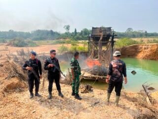 Operasi PETI Kuantan Merah Putih Presisi 2026, 525 Rakit Dimusnahkan Di Kuantan Singingi
