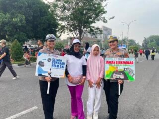 Polantas Karib Hadir Di CFD Pekanbaru, Kehadiran Polisi Disambut Hangat Masyarakat