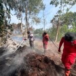 Hadapi Karhutla Lahan Gambut 5 Hektar Di Rimbo Panjang, Polres Kampar Kerahkan Tim Gabungan Dan Dukungan Helikopter