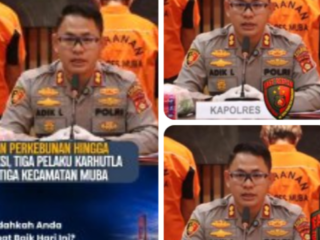 Kapolres Muba Tetapkan 3 Tersangka Pembakar Hutan dan Lahan, Satu Di Antaranya Bakar Lahan 7 Hektare