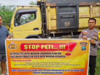 Polsek Cerenti Dan Polsek Pangean Gencarkan Sosialisasi Larangan PETI, Ajak Masyarakat Jaga Kelestarian Lingkungan