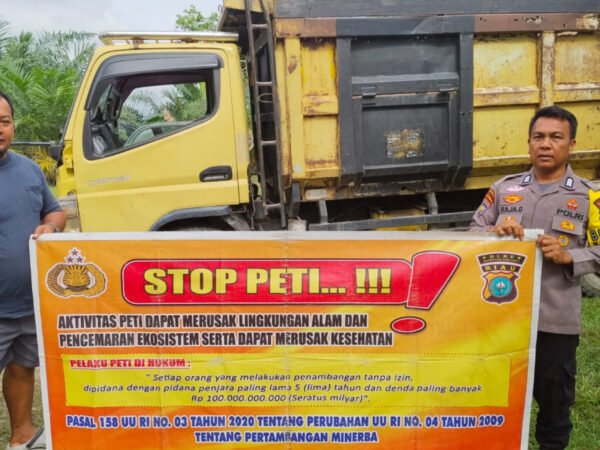 Polsek Cerenti Dan Polsek Pangean Gencarkan Sosialisasi Larangan PETI, Ajak Masyarakat Jaga Kelestarian Lingkungan