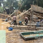 Polsek Peranap Tertibkan 8 Rakit PETI Di Sungai Kuantan, Pemilik Diminta Bongkar Mandiri