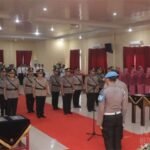 Kapolres Pimpin Sertijab Kasat Binmas Dan Enam Kapolsek Jajaran Polres Kampar