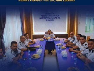 Jajaran Lapas Narkotika Rumbai, Ikuti Pengarahan Dari Direktur Jenderal Pemasyarakatan Secara Daring