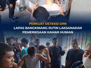 Perkuat Deteksi Dini, Lapas Bangkinang Rutin Laksanakan Pemeriksaan Kamar Hunian