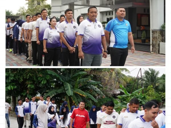 Rutan Pekanbaru Gelar Jalan Santai, Jaga Kebugaran Dan Pererat Kebersamaan Pegawai