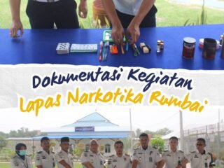 Deteksi Dini Gangguan Keamanan, Lapas Narkotika Rumbai Gelar Razia Rutin Blok Hunian WBP