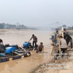 Tindak Lanjut Laporan Warga, Polres Kuansing Tertibkan Peralatan PETI Di Sungai Kuantan