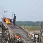 Polsek Kuantan Mudik Tertibkan 7 Rakit PETI Di Desa Setiang
