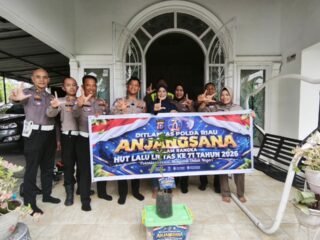 HUT Lantas Ke-71, Ditlantas Polda Riau Sambangi Tiga Purna Bakti, Bawa Pesan Green Policing