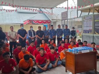 Polres Kuansing, Lapas Dan BNNK Bersinergi Cek Urine Napi Dan Petugas Lapas Teluk Kuantan