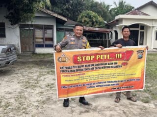 Polsek Pangean Sosialisasikan Larangan PETI, Ajak Masyarakat Jaga Kelestarian Lingkungan