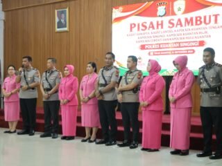 Kapolres Kuansing Pimpin Kenal Pamit Tujuh Pejabat Di Aula Sanika Satyawada