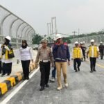 Pastikan Kesiapan Open Traffic, Ditlantas Polda Riau Tinjau Overpass STA 203+285