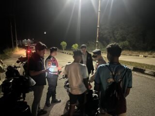 Tim Raga Polres Kuansing Patroli Malam, Cegah C3 Dan Balap Liar