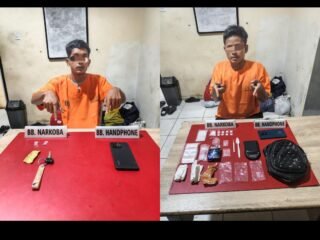 Polres Kampar Berhasil Sikat Dua Pengedar Narkoba Di Desa Sawah, Sita Sabu-Sabu Dan Pil Ekstasi