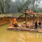Polsek Pangean Tertibkan Dua Rakit PETI Di Desa Pulau Deras