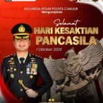 Keluarga Besar Polres Cianjur Sampaikan Ucapan Selamat Hari Kesaktian Pancasila 2026