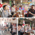 Ngopi Sambil Komsos, Bagbinkar SDM Polres Landak Ingatkan Warga Bahaya Karhutla