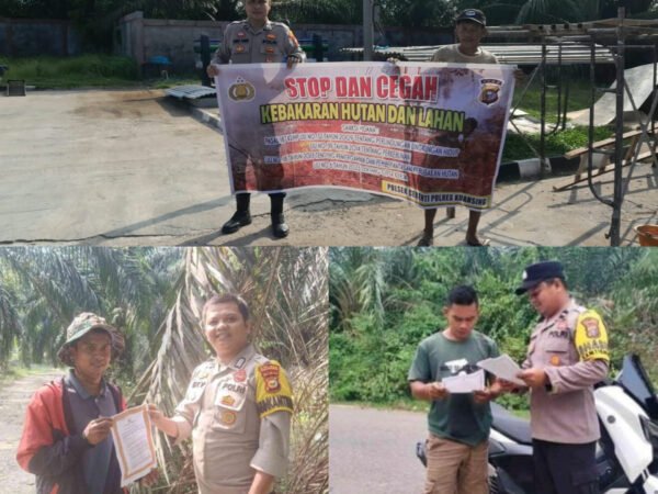 Polsek Jajaran Polres Kuansing Gencarkan Pencegahan Karhutla, Warga Diajak Bersama Jaga Lingkungan