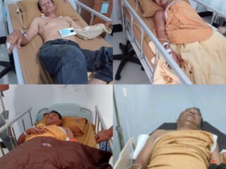 Bentrokan Pecah Di Kuansing, 9 Orang Luka-Luka Akibat Konflik Lahan Polisi Berjaga Di Lokasi Bentrokan