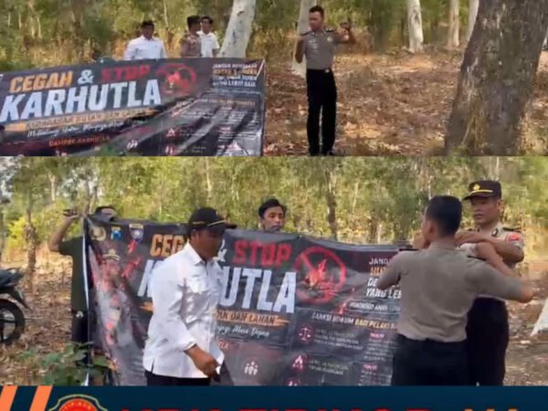 Kolaborasi Polres Ponorogo bersama Lintas Sektor Cegah Karhutla Sisir Kawasan Rawan Kebakaran