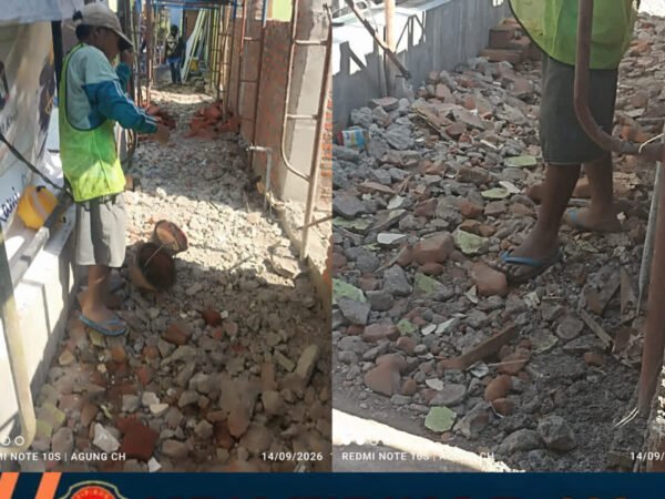 Dugaan Pengabaian Standar K3 Mewarnai Proyek Revitalisasi SDN Suko 1 Sidoarjo Senilai Rp1,6 Miliar
