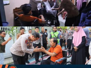 Sentuh Hati! Aksi Cepat Polres Gresik Selamatkan Ekonomi Keluarga Driver Ojol Korban Kecelakaan