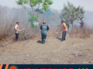 Sinergi Polres Bondowoso dan Tim Gabungan Padamkan Karhutla di Kawasan Wisata Black Lava Ijen