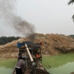 Polsek Singingi Hilir Tertibkan Dua Rakit PETI Di Desa Petai, Langsung Dimusnahkan